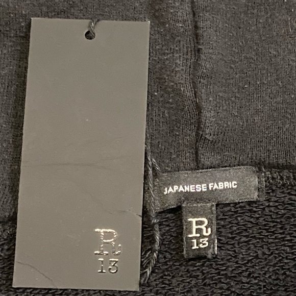 NWT R13 Black Vintage Hoodie - Sz M - Picture 6 of 9